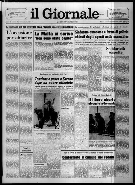 Il giornale nuovo : quotidiano del mattino